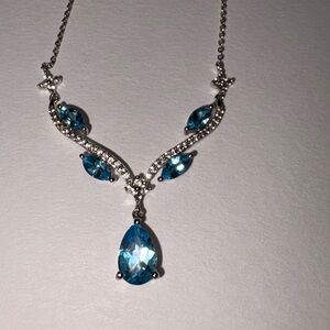Elegant Blue and Silver Necklace